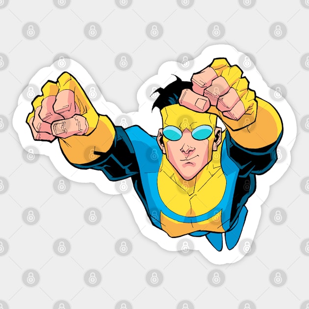 invincible young hero Sticker by super villain